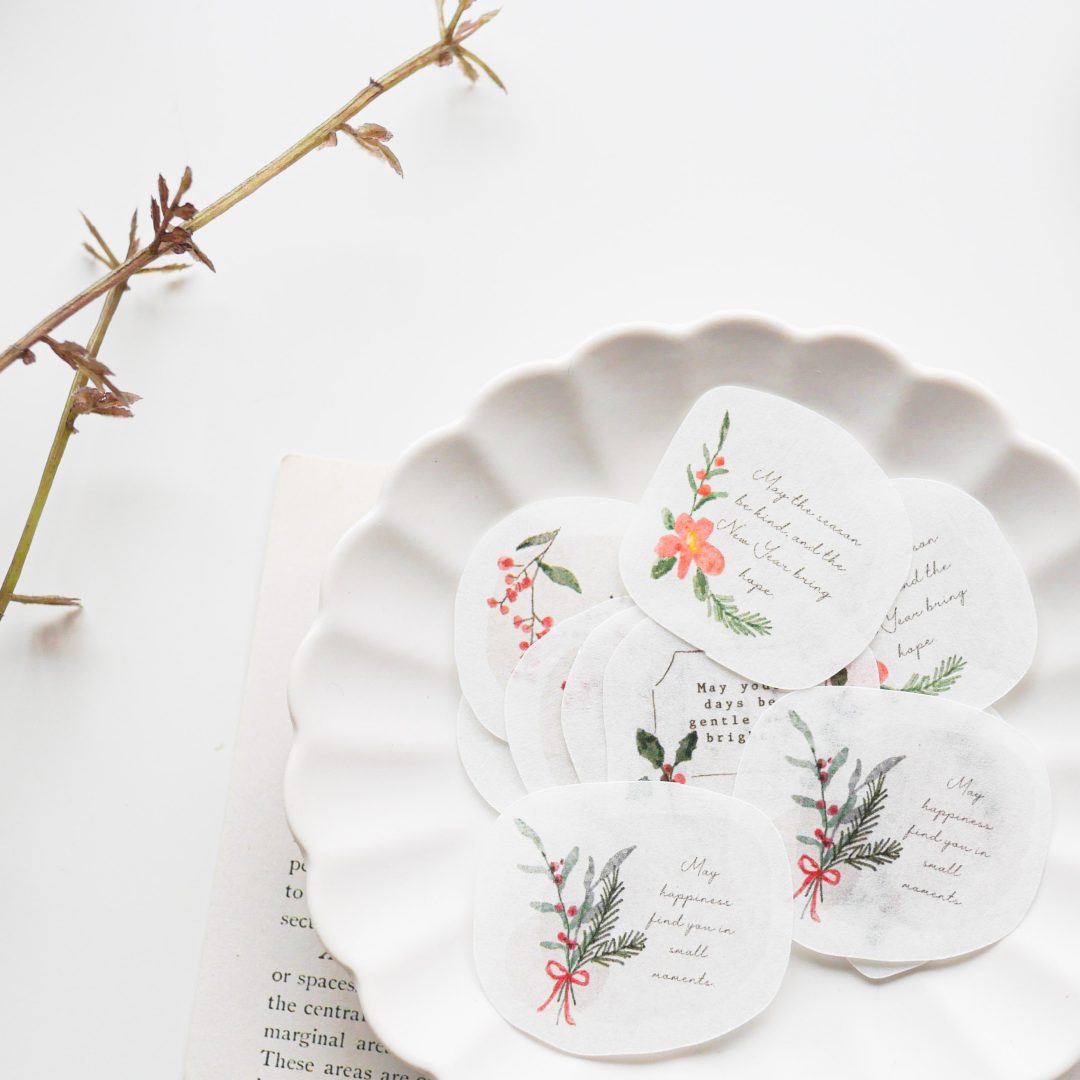 nunumoon original★英字 コラージュ フレークシール クリスマス FLK003 希望 - 画像 (2)