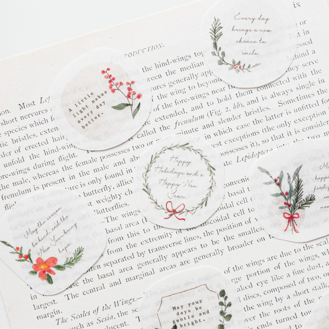 nunumoon original★英字 コラージュ フレークシール クリスマス FLK003 希望 - 画像 (3)